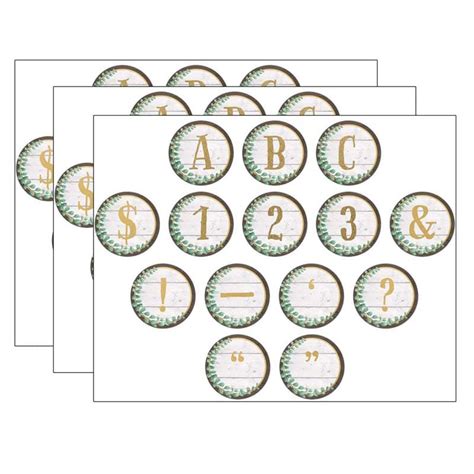 Eucalyptus Circle Letters, 216 Per Pack, 3 Packs | Michaels