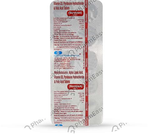 Nervisun Strip Of 10 Tablets: Uses, Side Effects, Price & Dosage ...