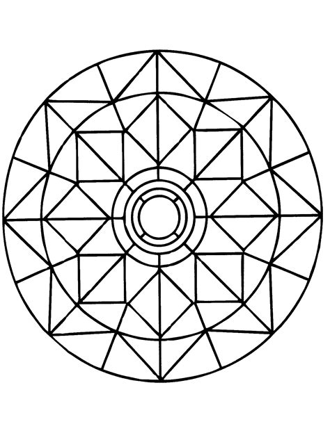 Coloring Pages Mandala Simple - Mindfulness Coloring Activities