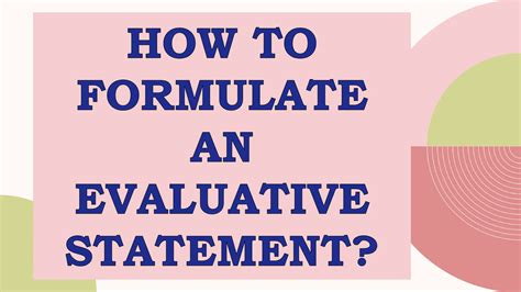 Image result for Evaluative Statement Examples Burger Method