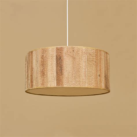 Buy Pendant Lamp | Drum Bark Hanging Pendant Lamp | Shop at Oorjaa