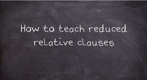 Image result for Reducec Relative Participle Clauses