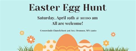 Crosswinds Church Easter Egg Hunt, 8106 31st Ave NW, Oronoco, MN ...
