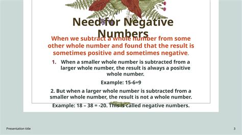 GRADE 6 Chapter -5, Negative Numbers and Integers | PPTX