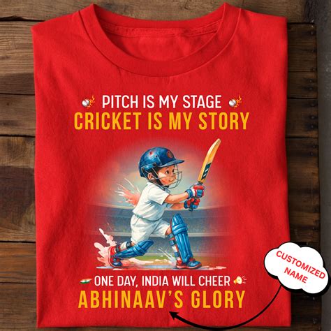 CUSTOMIZATION-CRICKET IS MY STORY CLASSIC T-SHIRT – Rare Prerna