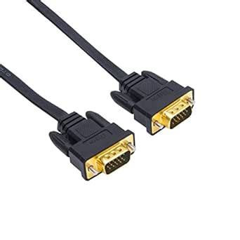 DTech Ultra Thin Flat VGA Cable 1.8m Standard 15 Pin Male to Male Gold ...