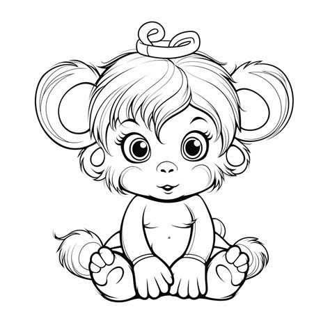 Monkey Coloring Page