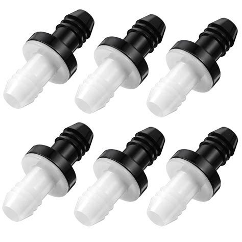 Blulu 3/8 Inch 10 mm ABS Plug-in Check Valve (6 Pieces), Fuel Oil Water ...