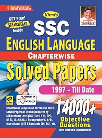Buy Kiran Ssc English Language Chapterwise Solved Papers 14000 ...