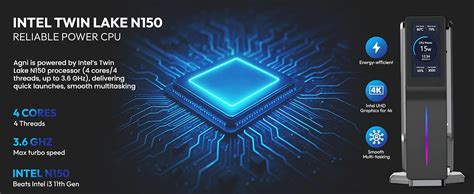 SKULLSAINTS Agni Mini PC – Vibrant LCD Screen, M.2 SSD, Mini Tower with ...