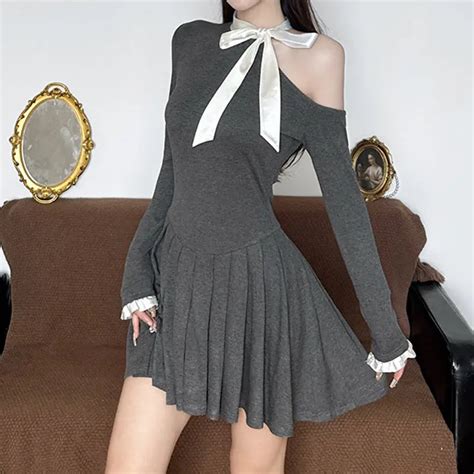 Bow Dress - Cold Shoulder Mini Dress - Women Dress – Fashionnsio