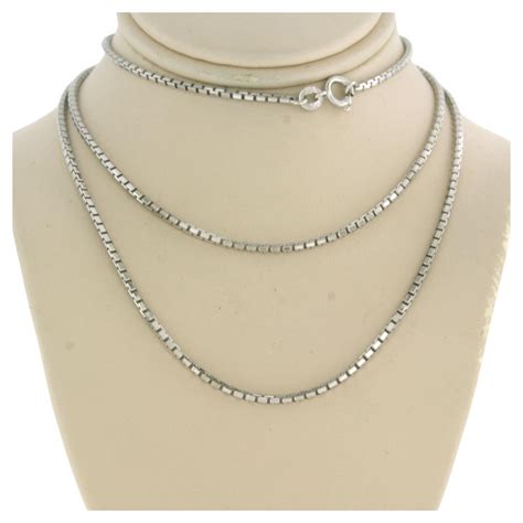 Chain 14k white gold For Sale at 1stDibs