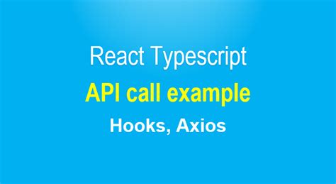 Image result for How to Use API Module with TypeScript