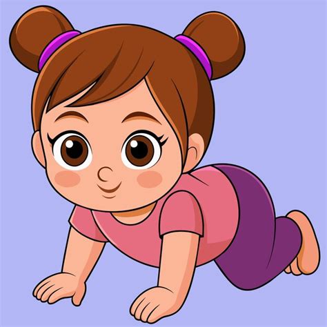 A cartoon girl with a purple shirt and purple shorts | Premium AI ...