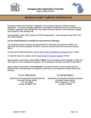 Fillable Online Michigan Exempt Company Registration Fax Email Print ...