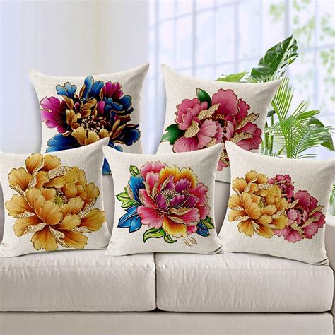 Buy ASOKAM Jute Digital Printing Abstract Cushion Covers (Multicolour ...