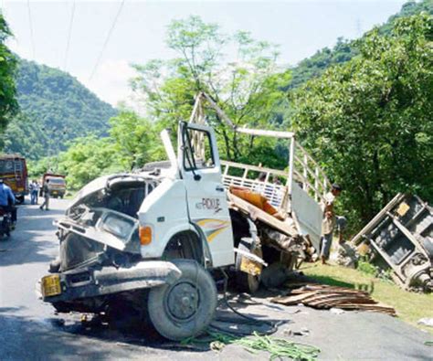 Mangled remains of a mini-truck