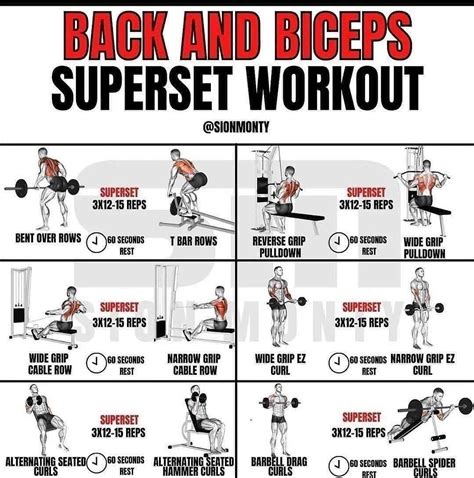 Back & Bicep Superset | Biceps workout, Pull day workout, Gym workouts