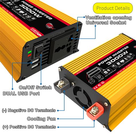 Snapklik.com : Klanata 3000W Max Power Inverter, Car Power Cigarette ...