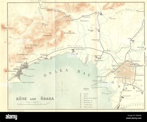 Map of kobe japan hi-res stock photography and images - Alamy
