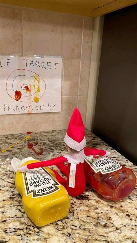 Elf Target Practice | Awesome elf on the shelf ideas, Elf ideas easy ...