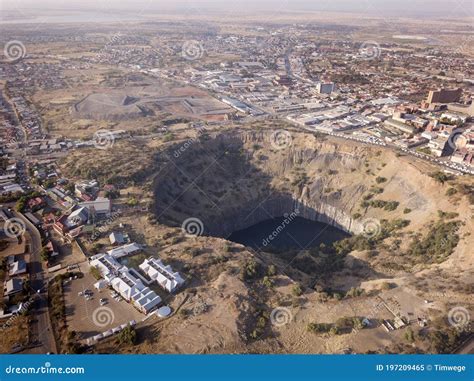Aerial View of the Big Hole of Kimberley, South Africa Stock Image - Image of africa, open ...