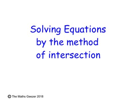 Image result for Intersection of Graphs Method