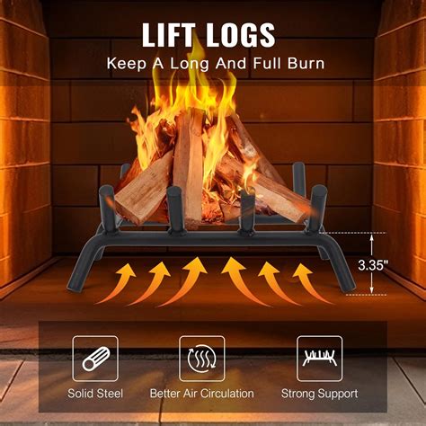 Zettfuly Fireplace Grate 14 inch - Fireplace Log Grates Heavy India | Ubuy