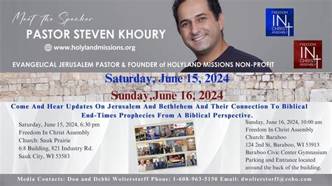 Come And Hear Updates On Jerusalem From a Biblical Perspective With ...