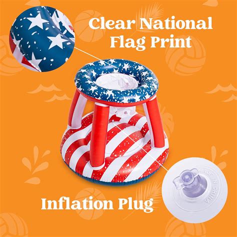 Buy Sloosh Pool Volleyball Net & Basketball Hoop with 2 Balls,American ...