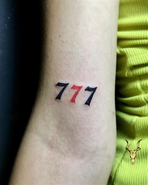 21 Aesthetic 777 Tattoo - Small Tattoos & Ideas
