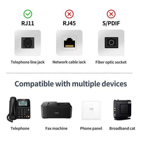 RJ11 Cable – Reliable Connectivity for Phones & Modems – FEDUS