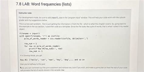 Image result for Python 6.18 Lab Word Frequencies