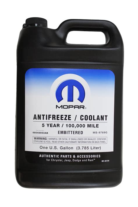 Buy Genuine Mopar Fluid 68048953AB Antifreeze/Coolant - 1 Gallon Bottle ...
