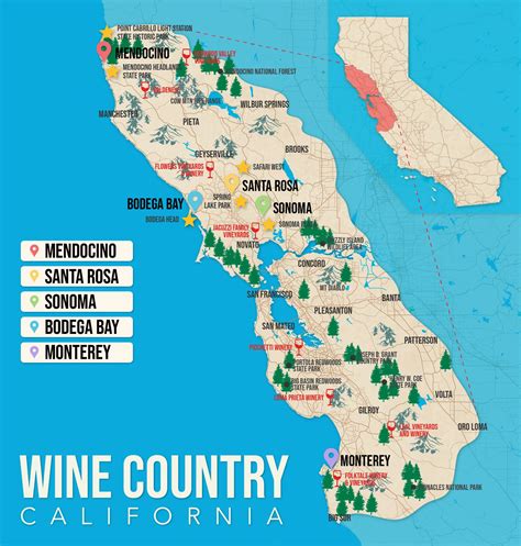 Map Of California Wine Country