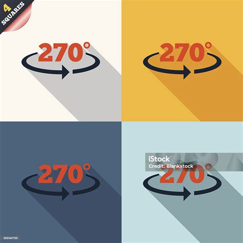 Angle 270 Degrees Sign Icon Geometry Math Symbol Stock Illustration ...