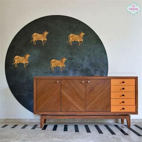 Kalamkari Cow Wall Decorative Stickers/ Decals - SAMPLE – Trove Craft India