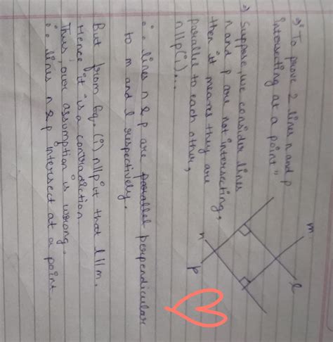 two lines l and m are perpendicular to the lines n and p respectively ...