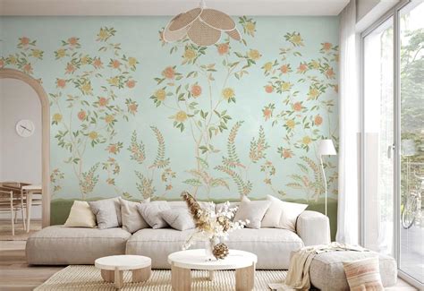 Lemongrass Lantern Chinoiserie Wallpaper – Myindianthings