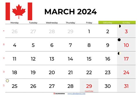 march 2024 calendar canada with holidays | by Calendarena | Medium