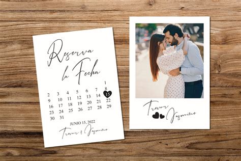 Spanish Save the Date Calendar/photo Minimalist Save the Date/save the ...