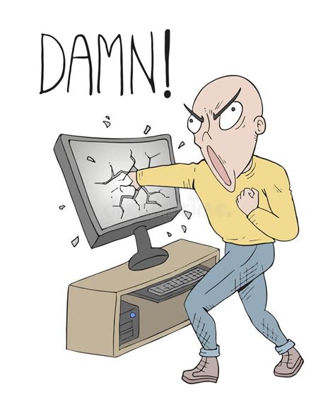 Image result for Computer User Angry Cartoon