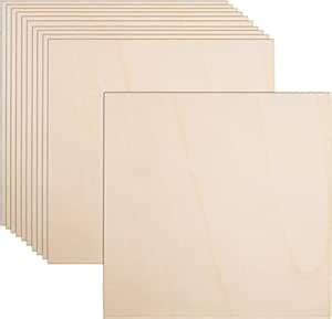 12 Pack Basswood Sheets for Crafts-16 x 16 x 1/8 Inch- 3mm Thick ...