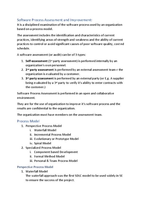 Image result for Process Assessment in Software Engineering