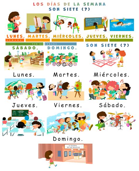 Spanish Days Of The Week Coloring Pages [2025]