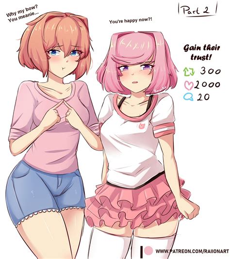 Raion on Twitter: "Part 2 of the strip game? #ドキドキ文芸部 #DDLC"