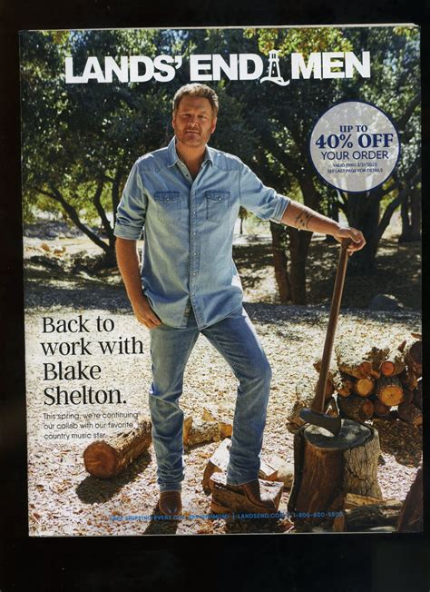 LANDS' END Men's Catalog 2023 BLAKE SHELTON NEW ISSUE "Back to Work ...