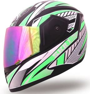 Sonax FULL FACE HELMET MOTORSPORTS GREEN STICKER (MAT FINISH)(RAINBOW ...