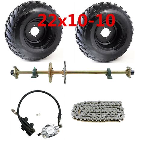 44 Go Kart Rear Axle Kit Wheels Brake Sprocket & | Ubuy India