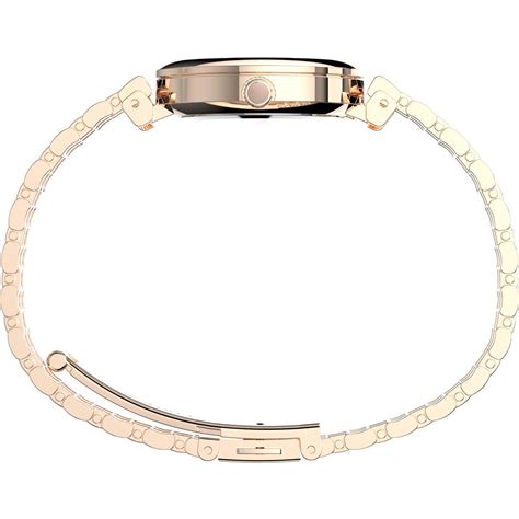 Timex Global Women's Rose Gold-Tone Dial Case Stainless-Steel Function